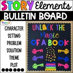 the story elements bulletin board for students to use