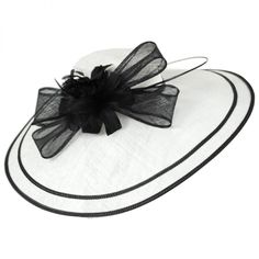 Kentucky Derby Two-Tone Big Brim Fascinator Headband Fascinators & Headbands Ivory Fascinator, Floral Fascinators, Green Fascinator, Red Fascinator, Kentucky Derby Fascinator, Derby Fascinator, Red Hat Society, Black Fascinator, Hats And Caps