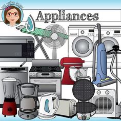 there are many appliances and appliances in this picture