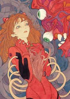 Asuka Drawing, Evangelion Fanart, Asuka Langley, Pretty Drawings, Fanarts Anime