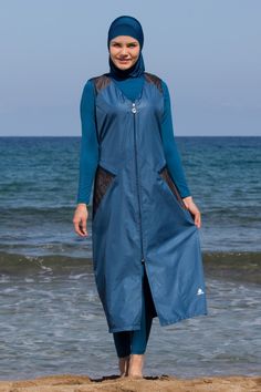 Adabkini Sila Women's Swimsuit Full Cover Hijab Burkini Islamic, Hindu, Arab, Jewish Swimwear Introducing Adabkini Sila, Modest swimwear for women. Color: Shown as photos. There might be a little color difference due to the viewing setting or other factors. Excellent design for Muslimah for Swimming Pools or beaches with full confidence, safe, accepted by Islamic/shariah values. Now, Women in Islamic and Non-Islamic society are enjoying swimming in all 4 seasons due to our appropriate Adabkinis Modest Swimwear For Women, Modest Swimsuits, Swimwear For Women, Swimming Outfit, Swimwear Dress