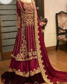 Lengha Dress, Bride Shoot, Maroon Lehenga, Gowns Couture, Adorable Dresses, Pakistan Dress, Designer Bridal Lehenga Choli, Lehenga Design, Red Bridal Dress