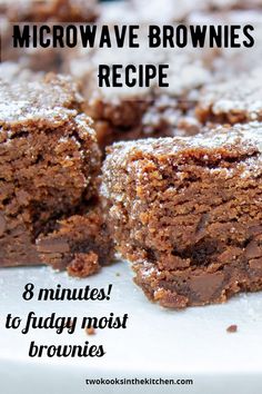 microwave brownies recipe with text overlay