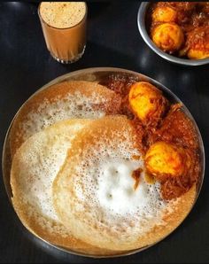 some food and drinks on a table