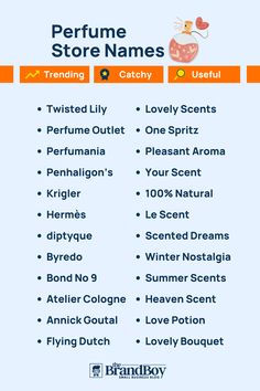 Perfume Store Name Perfume Store Name Ideas, Perfume Shop Name Ideas, Perfume Business Name Ideas