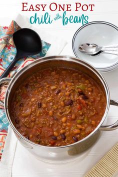 an easy one pot chili and beans recipe