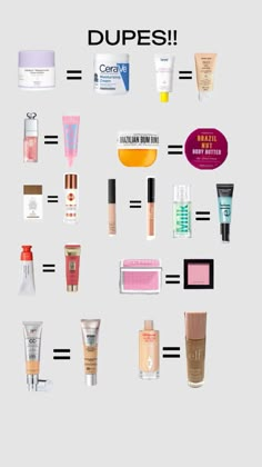 Skin Care That Doesnt Work Together, Best Highlighters For Makeup, Makeup Duplicates, Cheap Makeup Products, Make Up Essentials, Maquillage On Fleek, Skin Care Ideas