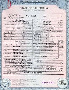 the state of california birth certificate