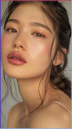 Makeup Ala Korea, Makeup Asia, Light Makeup Looks, Daily Makeup Routine, Soft Makeup Looks, Soft Makeup, Dewy Skin, Daily Makeup, Light Makeup