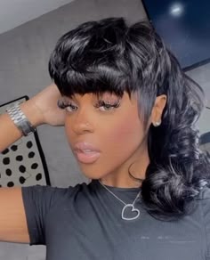 27 Piece Mullet, Black Mullet Hairstyle Women, Mullet Weave, Shag Mullet Medium, Mullet Hairstyle Women Black Woman, Mullet Haircut Wig, Mullet Wig Human Hair, Mullet Hairstyle Black Women, Quick Weave Mullet Black Women