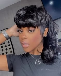 Mullet Hairstyle On Black Women, 27 Piece Mullet, Mullet Hairstyle Women Black Woman, Mullet Sew In, Mullet Short Hairstyle Women, Mullet Hairstyles For Black Women, Mullet Quickweave Black Women, Mullet Hairstyle Black Women, Black Women Mullet Hairstyles