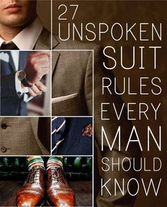 This page starts out with suit rules, but then goes into (mostly male) etiquette, dating, a stuff on job interview. I might want to keep this for the job interview stuff. Plain Suit, Brown Plain, Mode Tips, Gq Style, Sharp Dressed Man, Skagen, Dress For Success