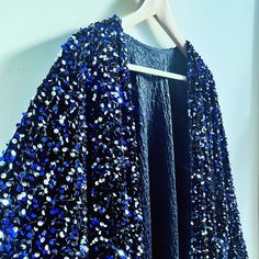 A handmade velvet glittery kimono with blue\silver sequin. Product is free size (XS-M) Silver Sequin, Dress Clothes For Women, Night Sky, Night Skies, Blue And Silver, The Netherlands, Free Size, Netherlands, Sequin