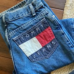 Great Vintage Condition High Rise Dark Wash Size 27 Waist (Labeled Jr Size 14) Tommy Jeans, High Jeans, Tommy Hilfiger, Women Jeans, Pink, Women Shopping