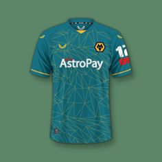 an astropay jersey on a green background