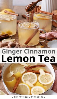 ginger cinnamon lemon tea is an easy and delicious drink