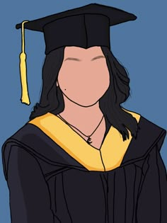 a woman wearing a graduation cap and gown