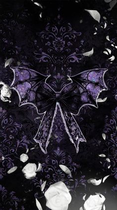 an artistic photo with white roses and butterflies on purple fabric, which is very intricate