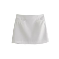 Olivia Mark - Chic Winter Solid Color High-Waisted Midi Skirt White Non-stretch High Waist Mini Skirt, High-waisted White Denim Skirt With Pockets, Skirts Midi High Waisted, Wrap Around Skirt, Brown Outfit, Gray Skirt, Pleated Mini Skirt, White Skirts, Types Of Skirts