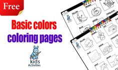 Free Printable! Basic Colors worksheets for kindergarten ⋆ Kids Activities Kids Activities, Basic Colors, Free Printable, Free Printables