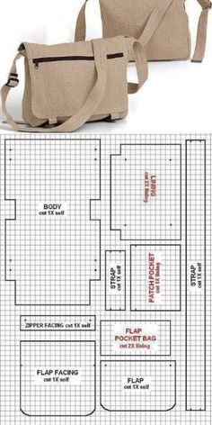 a bag that is sitting on top of a floor plan and the measurements for it