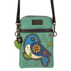 A messenger for hope and positivity, the Blue bird spreads its wings to reflect the hue of a peaceful sky on a warm, sunny day. Good news is waiting to be found all around you with our Blue Bird Cellphone Xbody. This bag can be a purse, a crossbody bag, or even a pouch!Materials: Faux LeatherDimensions: 5" x 7.5" x 1"Strap adjustable: 7"-30" Exterior: Cell phone can fit in front pocket or interior 2 Adjustable straps that are detachable Top zipper closure Unique zipper pull Interior: Soft fabric Crossbody Cell Phone Purse, Chala Handbag, Crossbody Phone Purse, Handbag Stores, Cell Phone Bag, Cell Phone Purse, Teal Orange, Phone Purse, Wallet Accessories