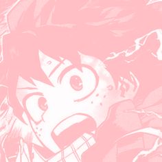 Pink Izuku Icon, Icons Colorful, Pink Manga, Deku Boku No Hero, Anime Journal, Pink Icons, Manga Panels, Manga Icons, Izuku Midoriya