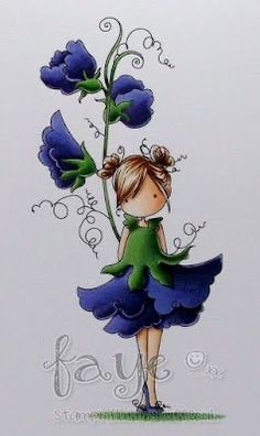 Garden Girls, Airbrush Art, Fairy Art, Simon Says Stamp, Simon Says