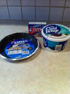 ice cream and yogurt are sitting on the counter