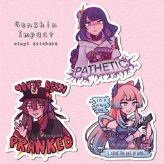 Genshin Impact: Vinyl Stickers | Etsy Stickers Etsy, Artist Alley, Cute Art Styles, Sketchbook Art Inspiration, Scrapbook Stickers, Printable Stickers, Vinyl Stickers, Anime Funny, Cute Stickers