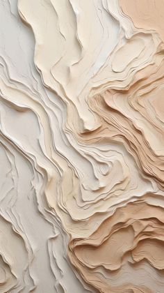 an abstract painting with white and beige colors