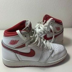 2000s Jordans, Red Nike Jordans, Red Shoes Nike, 90s Jordans, Jordan 1 Metallic Red, Vintage Jordans, Nike Red Shoes, Red Nikes, Jordans Red