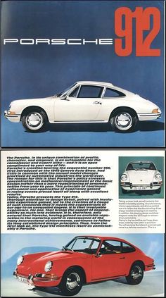 an advertisement for the porsche 9112