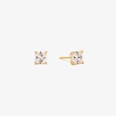 These princess cut studs are made with a rich 14K Gold and will sparkle on your wedding day. Perfect for a first or second piercing. 14K Gold Princess Cut Moissanite Crystals Hypoallergenic post Butterfly back closure Upper Lobe:3mm,4mm Lower Lobe:5mm,6mm #ES160-G Gold Princess Cut Earrings For Formal Occasions, Gold Princess Cut Earrings For Formal Events, Classic Princess Cut Earrings For Wedding, Wedding Earrings With Princess Cut And Prong Setting, Princess Cut Earrings With Prong Setting For Weddings, Classic Square Cut Earrings For Wedding, Knots Jewelry, Staple Earrings, Upper Lobe