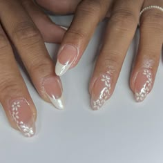 Gel Extension Wedding Nails, White Hoco Nails, Wedding Basics, Simple Bridal Nails, Bridal Nail Designs, Bridal Shower Nails, Elegant Wedding Nails, Simple Wedding Nails, Wedding Day Nails