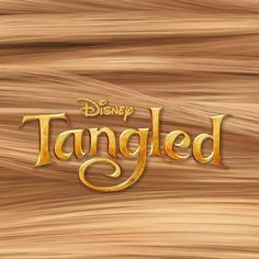 the logo for tangled is shown on wood