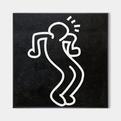 Keith Haring Unfinished Painting Large Abstract Art Canvas Painting Keith Haring Inspired Dancing Man Keith Haring Artwork, Keith Haring Style, Abstract People, Pop Art Colors, Wabi Sabi Wall, Wabi Sabi Wall Art, Decorative Paintings, Modern Pop Art, Free Frames