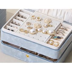 a jewelry box filled with lots of different types of rings