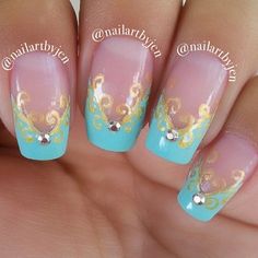 Jasmine Nails, Disney Princess Nails, Disney Nail Designs, Disney Nail, Nail Art Disney, Inspired Nails, Disney Nails, Great Nails, Fabulous Nails