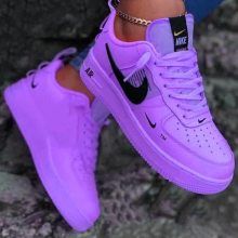 Purple Black Custom Air Force 1 – SHECUSTOMIZE Trendy Purple Sneakers With Round Toe, Purple Round Toe Custom Sneakers, Casual Purple Custom Sneakers For Sports, Purple Casual Custom Sneakers For Sports, Purple Synthetic Round Toe Custom Sneakers, Trendy Purple Sneakers, Purple Custom Sneakers For Streetwear With Round Toe, Modern Purple Sneakers With Round Toe, Trendy Purple Sneakers With Laces