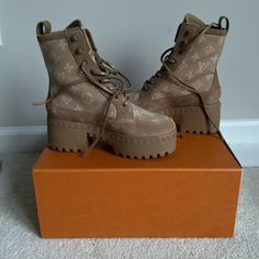 Lv Boot Size 36 Eu And 5.5 Us Size .. Never Been Worn And Is Sparkleen New With Brand New Pack As Well For Sale Gold Louis Vuitton Shoes, Lv Metropolis Ranger Boots, New Lv Shoes, Lv High Boots, Louis Vuitton Dr Martens, Cheap Lv Shoes, Air Jordan 1 Custom Louis Vuitton, Louis Vuitton Sherpa, Louis Vuttion Combat Boots