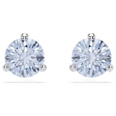 These Swarovski stud earrings are a perfect expression of beautiful simplicity. Each rhodium plated piece features one crystal solitaire placed in a triple prong setting. A classic look in a playful green shade that you can match with so many other Swarovski jewelry pieces. Pink Watch, Solitaire Earrings, Blue Watches, Rose Gold Watches, Solitaire Studs, Swarovski Jewelry, Crystal Stud Earrings, Swarovski Earrings, Silver Accents