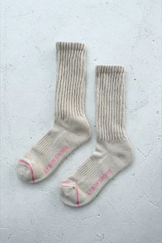 A thicker, ribbed leg adds bubbly texture while still maintaining support. The feel and design of the foot remain close to the Girlfriend Socks, featuring arch support and breathable mesh along the top. Perfect for dancing, scrunching, lounging, and everything in between.  Materials: 85% Cotton, 13% Polyester, 2% Spandex Boyfriend Socks, Bar Apron, Ballet Socks, The Ballet, The Boyfriend, Room Fragrances, Back Bag, Ballet Pink, The Girlfriends