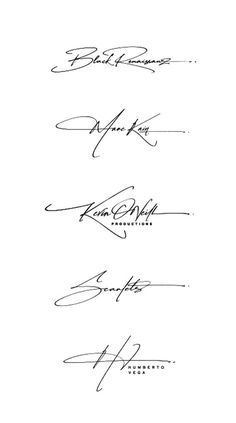 four signed autographs from the beatles's album, including one in black and white