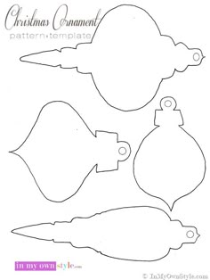 christmas ornament templates for paper crafts