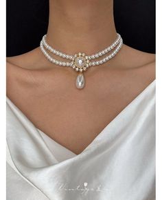 Get 10% off now! Buy auschwitz vintage retro court double layers pearl water drop necklace at cheap price online. Free stable shipping and pro since 2009. Double Layer Pearl Necklace, Victorian Pearl Necklace, Vintage Jewelry Antique Necklaces, Royal Jewelry Aesthetic, Elegant Necklaces Classy, Diy Wedding Necklace, Pearl Necklace Indian Jewelry, Mother Pearl Necklace, Pearl Necklace Layered