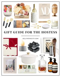 the gift guide for the hostess is featured in this post - it - yourself image