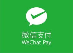 a green background with the words wechat pay written in chinese and an image of a