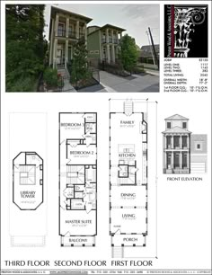 the floor plan for this two story house