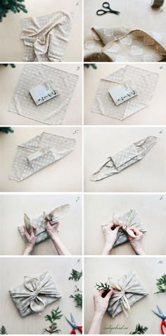 the instructions for how to make an origami bow